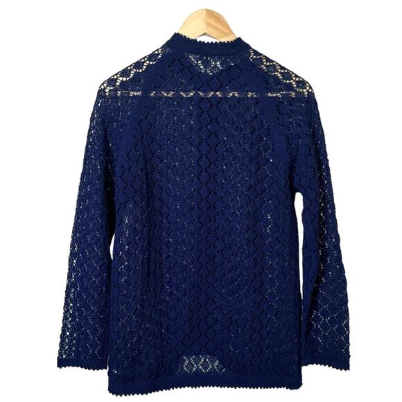 Vintage Zado Size Medium Crocheted Button Front Cardigan Sweater Korea - Picture 4 of 7